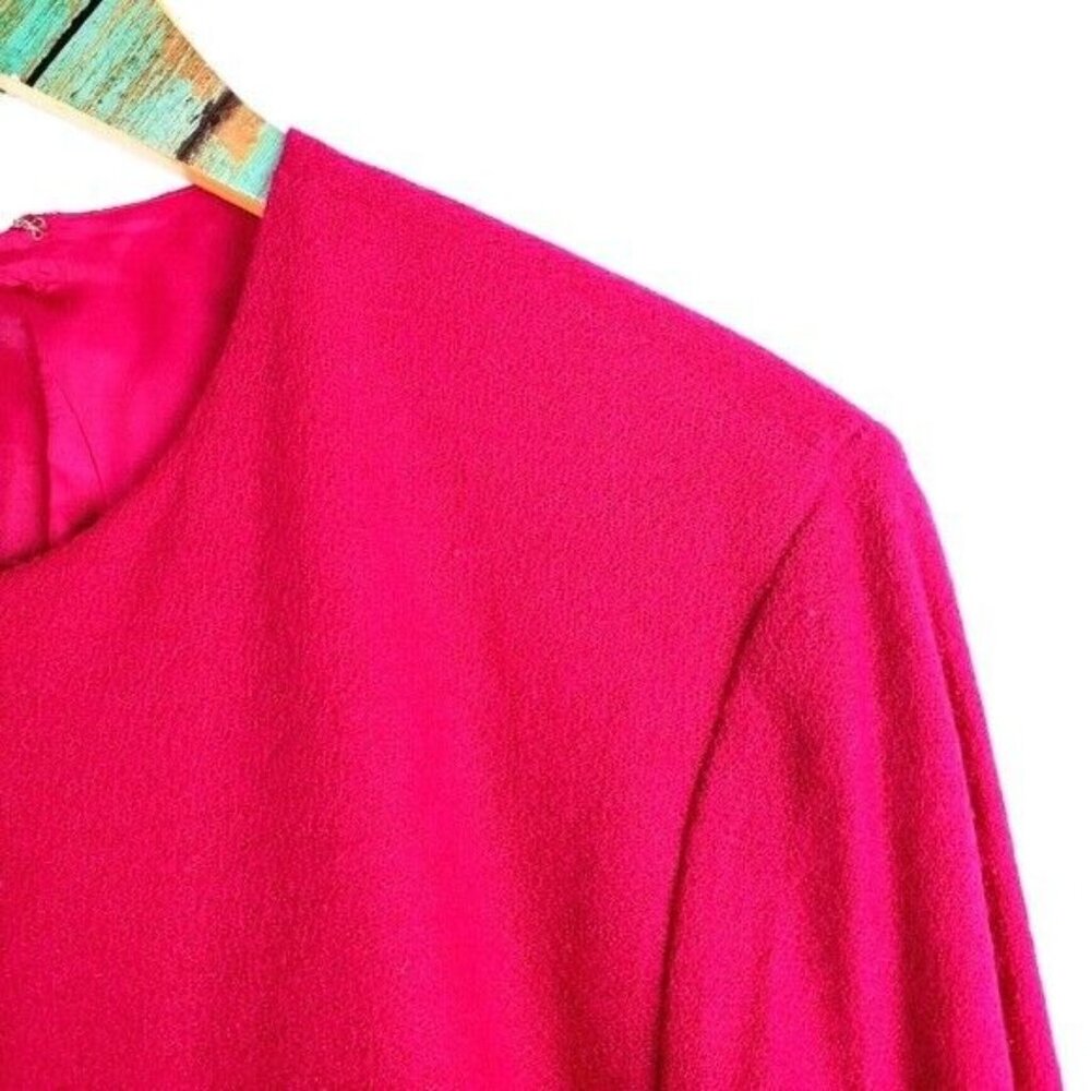 Vtg 80s Kathryn Dianos Lined 100% Smart Wool Dress Sz 12 MUST SEE! - Picture 2 of 10